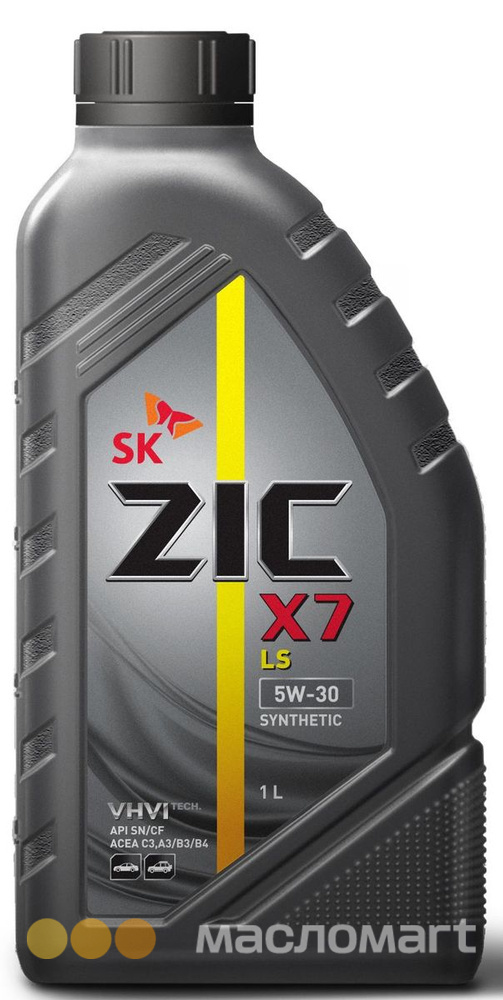 Моторное масло ZIC X7 LS 5W-30 синтетическое C3 SN 1 л. купить в