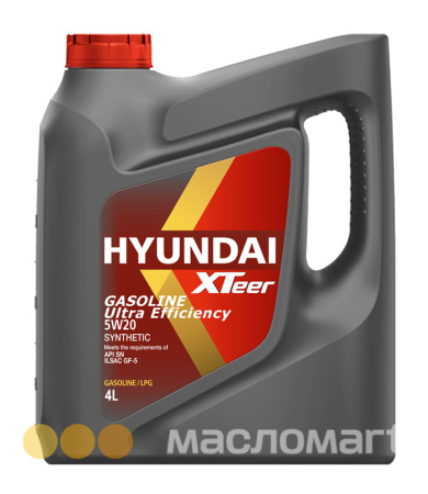 5/20 XTeer Gasoline Ultra Efficiency HYUNDAY   4л. синт. API SN Масло моторное /кор.4шт./