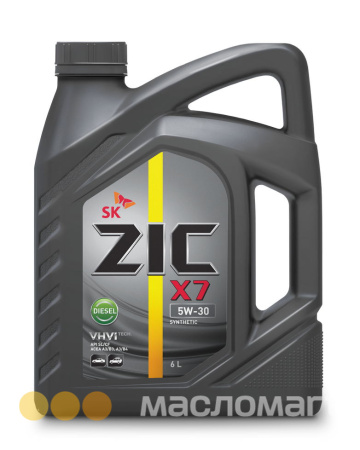 5/30 X7 Diesel ZIC   6л. синт. API SL/CF Масло моторное /кор.3шт./(ранее 177134)