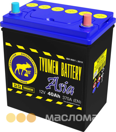 40 п.п. Tyumen Battery ASIA B19 370А (187*128*223)