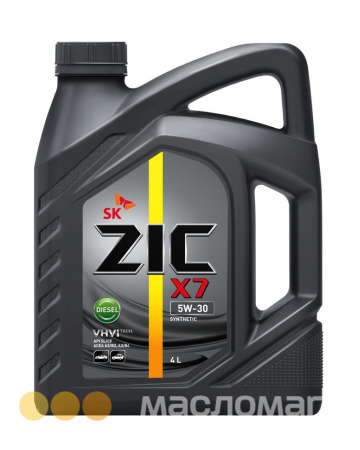 5/30 X7 Diesel ZIC   4л. синт. API SL/CF Масло моторное /кор.4шт./(ранее 167134)